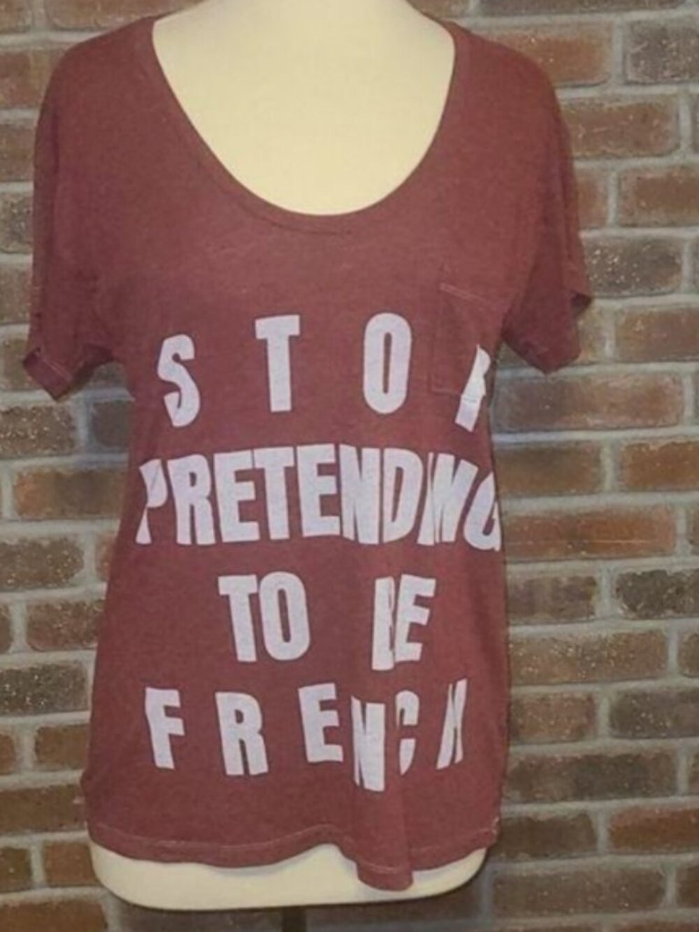 Truly Madly Deeply French Pocket Tee M